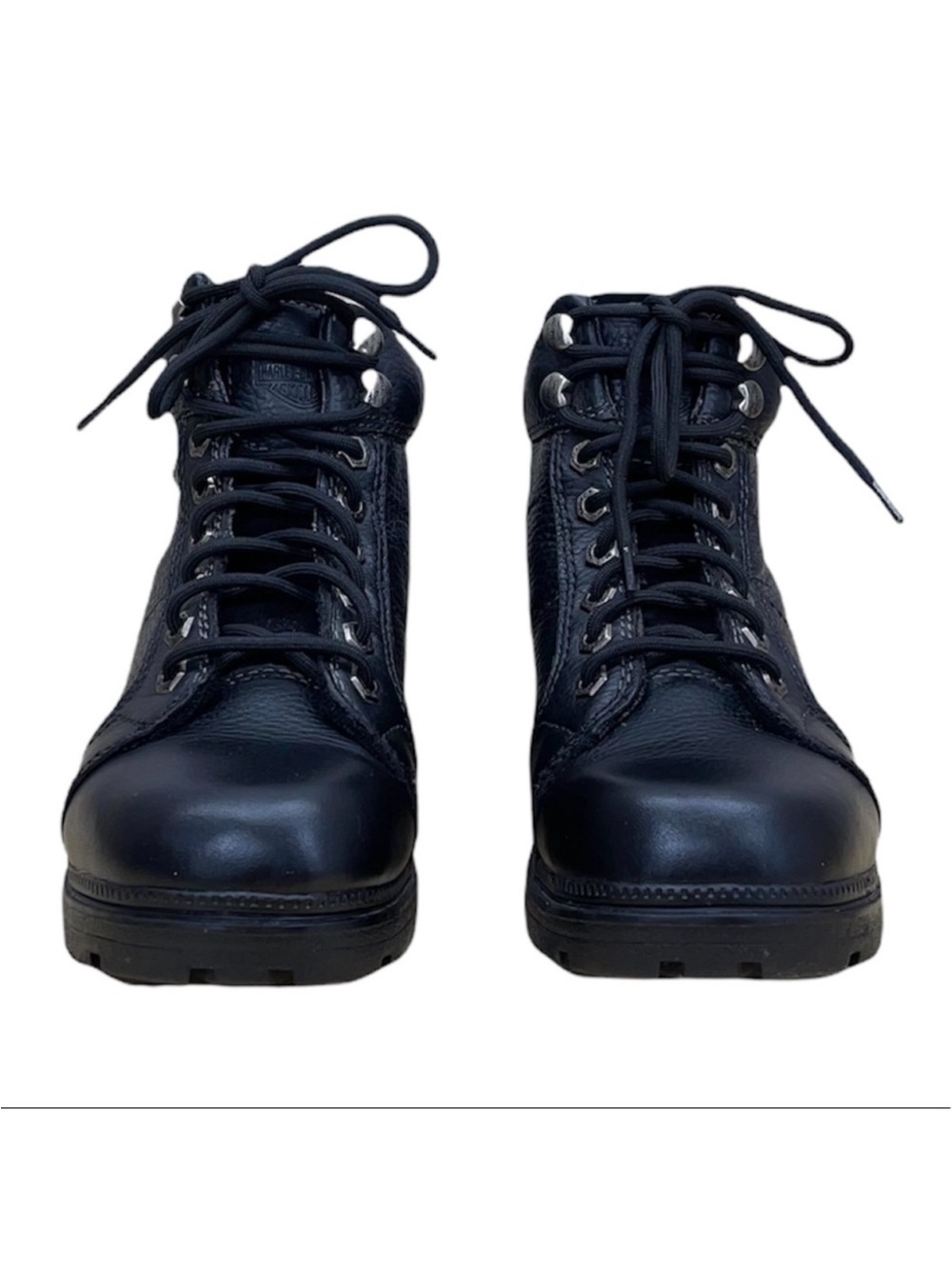 HARLEY-DAVIDSON Black Ladies Lace Up Ankle Boots Size 8.5 - Picture 7 of 16